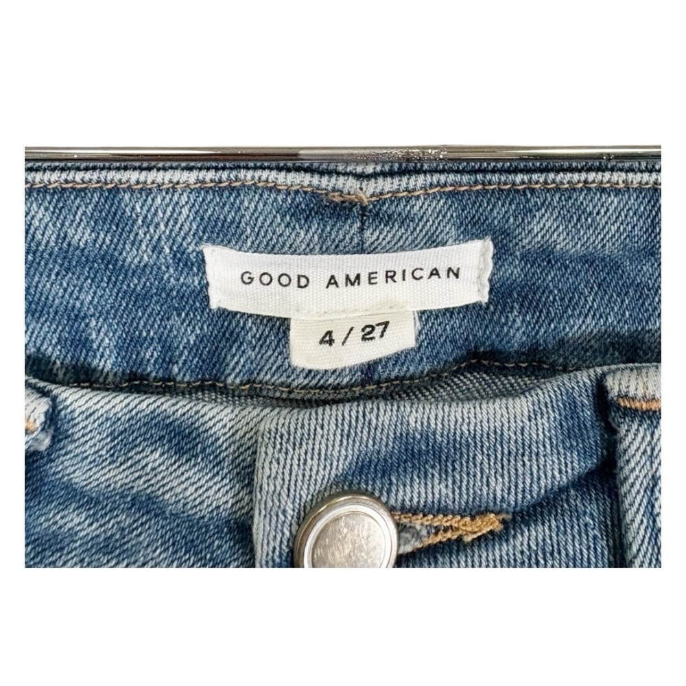 Good American Good Legs High Waist Distressed Stretch Denim Jeans Size 27 - Picture 8 of 9
